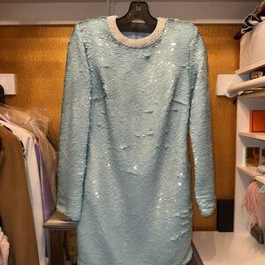 Self Portrait Blue Sequined Dress